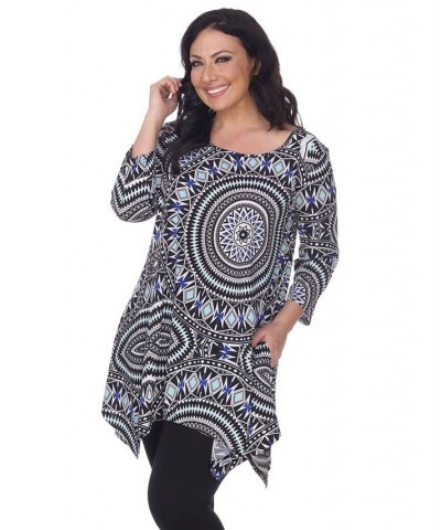 Plus Size Maji Tunic Blue $34.10 Tops