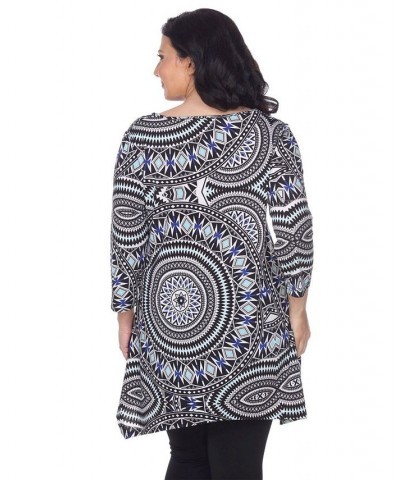 Plus Size Maji Tunic Blue $34.10 Tops