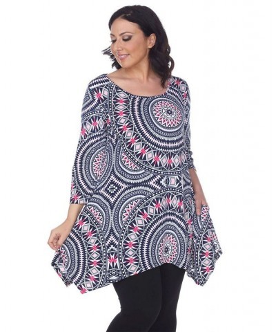 Plus Size Maji Tunic Blue $34.10 Tops