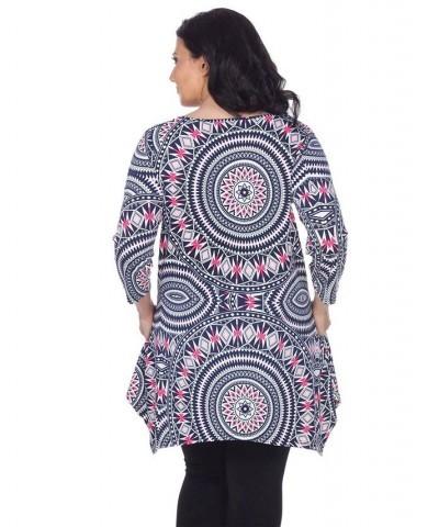 Plus Size Maji Tunic Blue $34.10 Tops