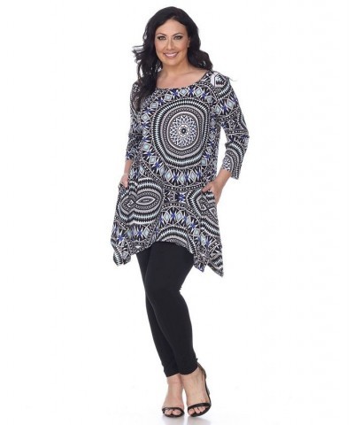 Plus Size Maji Tunic Blue $34.10 Tops