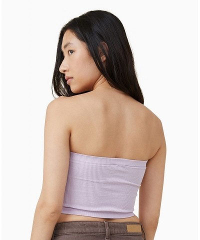 Women's Seamless Ellie Tube Strapless Top Purple $15.00 Tops