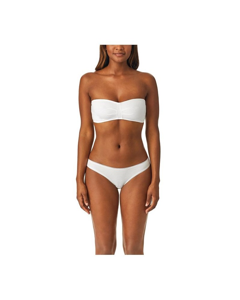 Women's Cabana Cotton Strapless Bandeau White $16.42 Bras