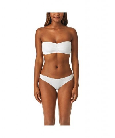 Women's Cabana Cotton Strapless Bandeau White $16.42 Bras