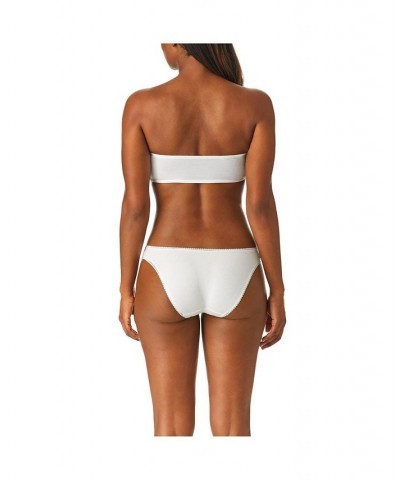 Women's Cabana Cotton Strapless Bandeau White $16.42 Bras