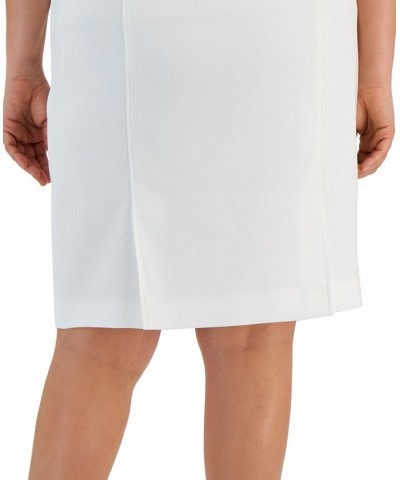 Plus Size Princess Seam Pencil Skirt Lily White $23.22 Skirts