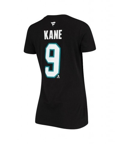 Women's Branded Evander Kane Black San Jose Sharks Alternate Name and Number V-Neck T-shirt Black $21.45 Tops