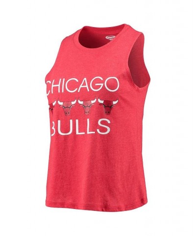 Women's Heathered Red Heathered Black Chicago Bulls Tank Top and Pants Sleep Set Heathered Red, Heathered Black $35.74 Pajama