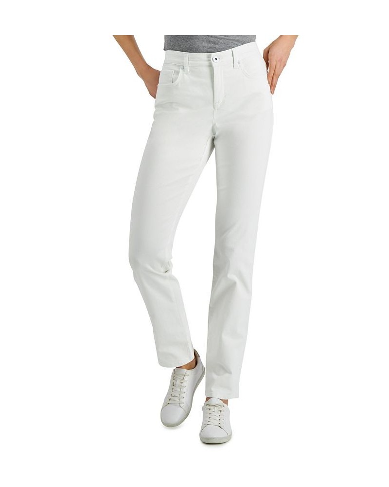 Petite High-Rise Natural Straight Leg Jeans Bright White $12.90 Jeans