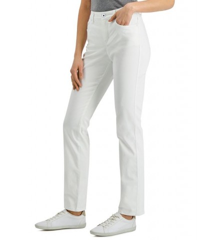 Petite High-Rise Natural Straight Leg Jeans Bright White $12.90 Jeans