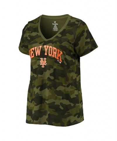 Women's Jacob deGrom Camo New York Mets Player V-Neck T-shirt Camo $21.56 Tops