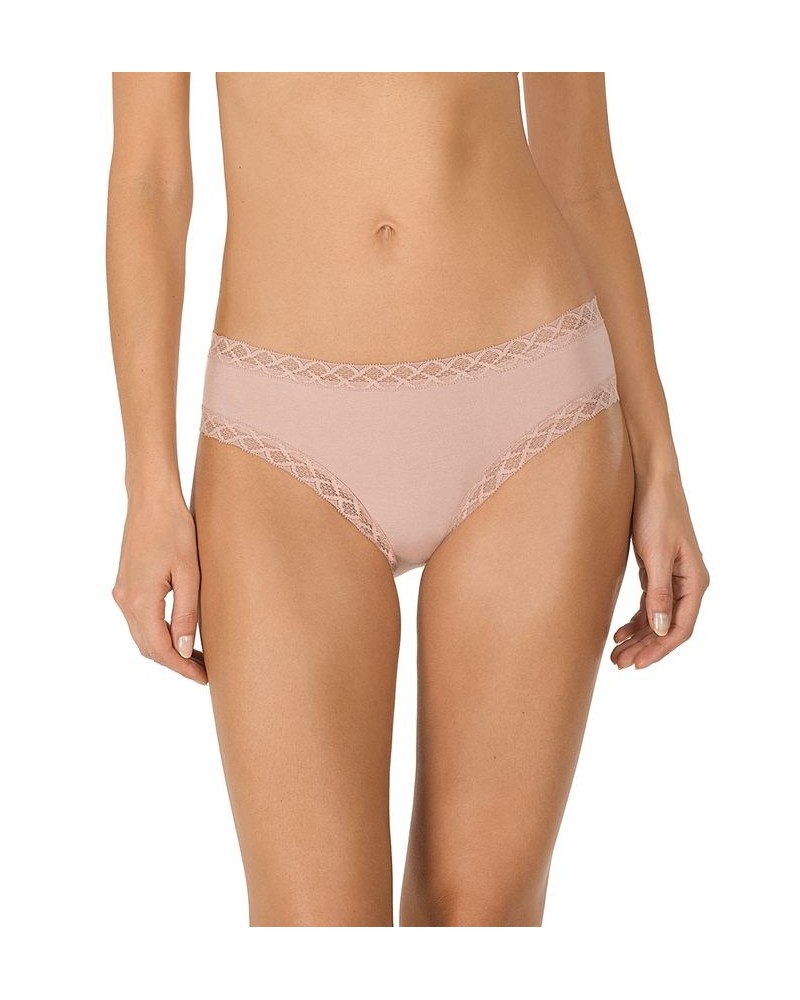 Bliss Lace-Trim Cotton Brief Underwear 156058 Rose Beige (Nude 4) $11.66 Underwears