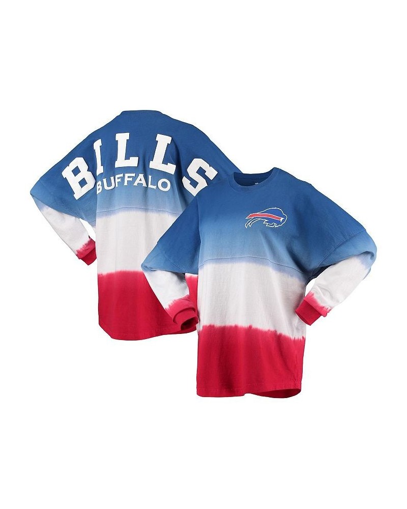 Women's Branded Royal Red Buffalo Bills Ombre Long Sleeve T-shirt Royal, Red $29.93 Tops