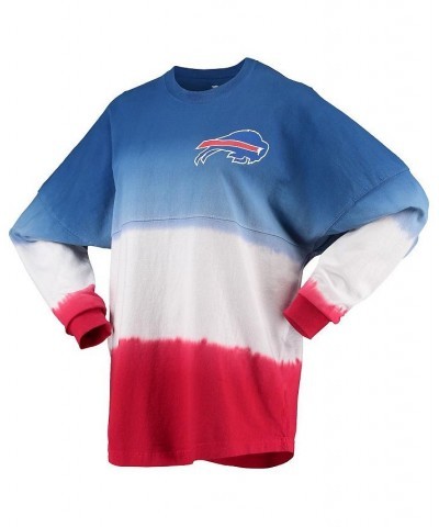 Women's Branded Royal Red Buffalo Bills Ombre Long Sleeve T-shirt Royal, Red $29.93 Tops