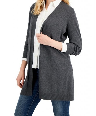 Women's Open-Front Cardigan Charcoal Heather $10.01 Sweaters