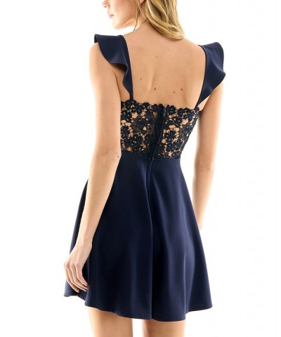 Juniors' Fit & Flare Dress Navy $35.19 Dresses