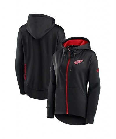 Women's Branded Black Detroit Red Wings Authentic Pro Rink Full-Zip Hoodie Black $47.00 Sweatshirts