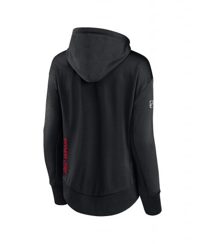 Women's Branded Black Detroit Red Wings Authentic Pro Rink Full-Zip Hoodie Black $47.00 Sweatshirts