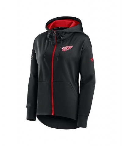 Women's Branded Black Detroit Red Wings Authentic Pro Rink Full-Zip Hoodie Black $47.00 Sweatshirts