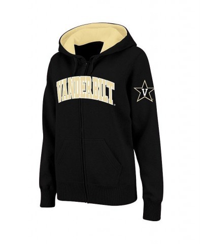 Women's Stadium Athletic Black Vanderbilt Commodores Arched Name Full-Zip Hoodie Black $29.90 Sweatshirts