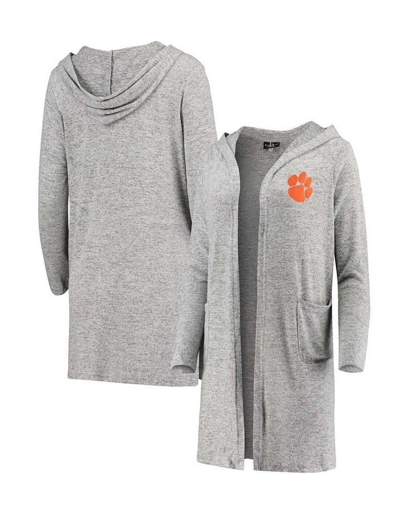 Women's Heathered Gray Clemson Tigers Cuddle Soft Duster Cardigan Heathered Gray $26.00 Sweaters