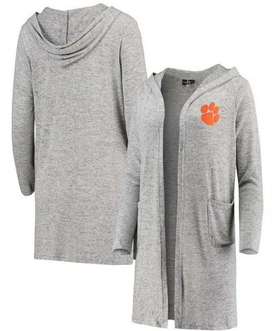 Women's Heathered Gray Clemson Tigers Cuddle Soft Duster Cardigan Heathered Gray $26.00 Sweaters