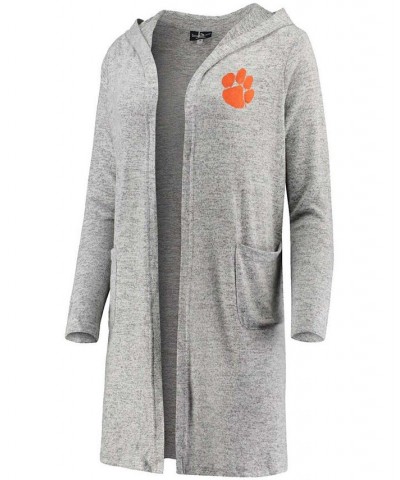 Women's Heathered Gray Clemson Tigers Cuddle Soft Duster Cardigan Heathered Gray $26.00 Sweaters