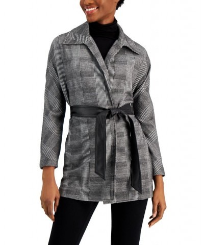 Printed Belted Jacket Anne Black/anne White $29.32 Jackets