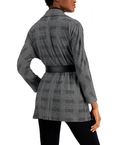 Printed Belted Jacket Anne Black/anne White $29.32 Jackets