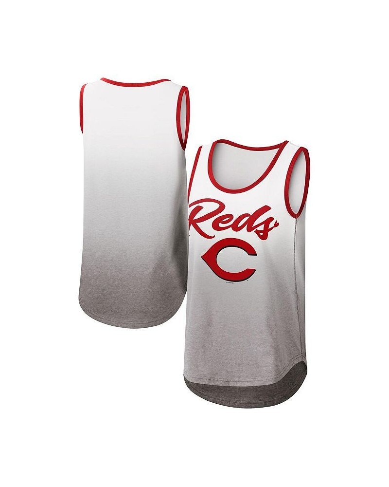 Women's White Cincinnati Reds Logo Opening Day Tank Top White $22.56 Tops