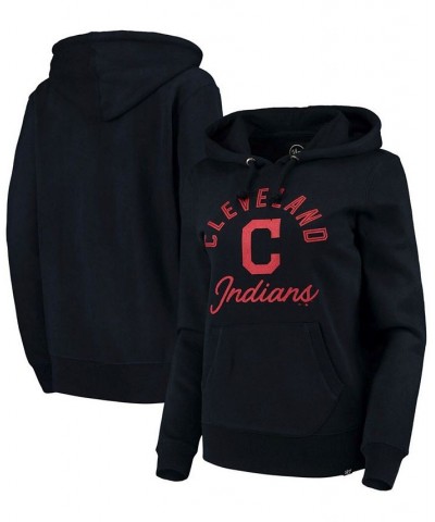 Women's Navy Cleveland Indians Hollow Script Headline Pullover Hoodie Navy $26.00 Sweatshirts