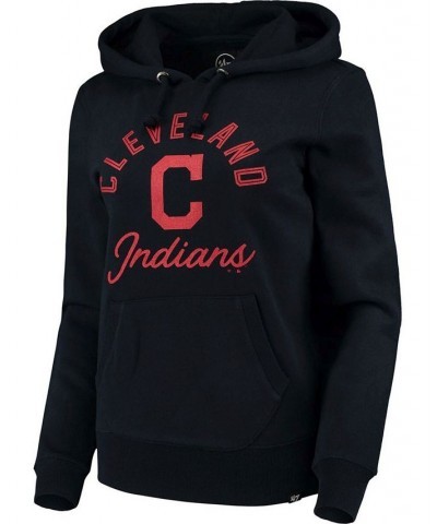 Women's Navy Cleveland Indians Hollow Script Headline Pullover Hoodie Navy $26.00 Sweatshirts