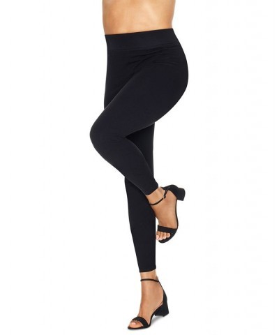 Curves Plus Size Blackout Footless Opaque Tights Black $13.68 Hosiery