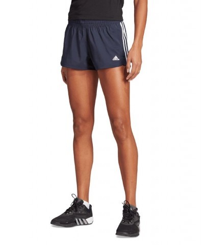 Women's Pacer 3-Stripes Woven Training Shorts Ink, White $16.96 Shorts