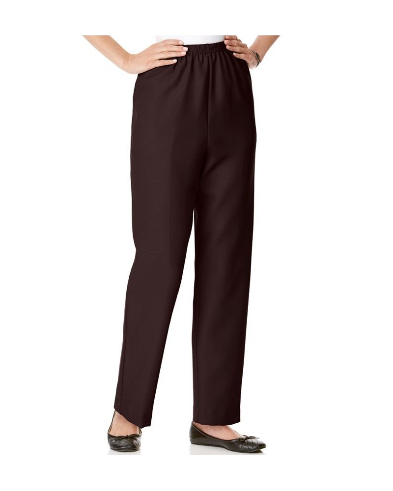 Classics Pull-On Straight-Leg Pants in Petite and Petite Short Brown $19.55 Pants