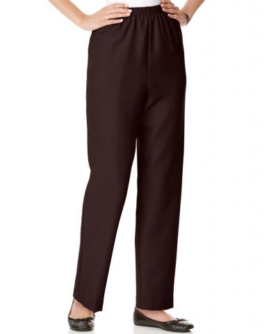 Classics Pull-On Straight-Leg Pants in Petite and Petite Short Brown $19.55 Pants