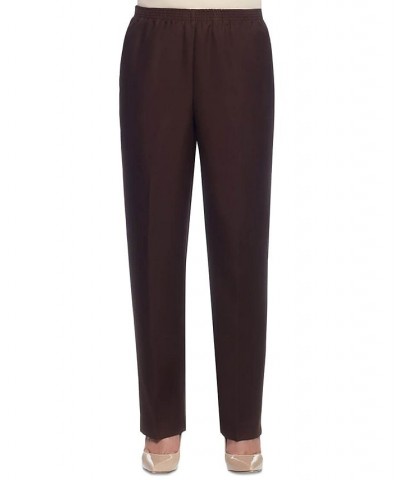 Classics Pull-On Straight-Leg Pants in Petite and Petite Short Brown $19.55 Pants