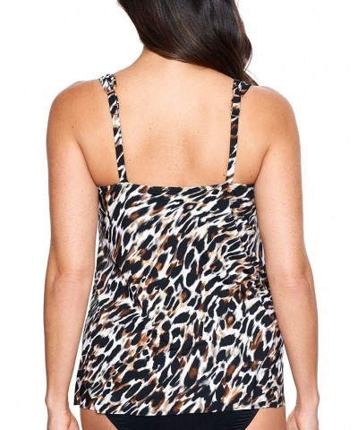 Women's Fur Realz Dazzle Animal-Print Underwire Tankini Swim Top Fur Realz Brown $57.72 Swimsuits