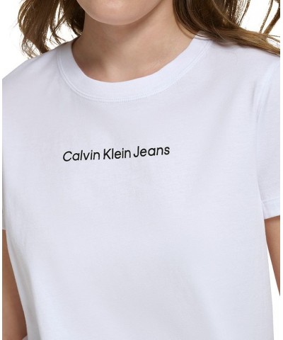 Petite Cotton Crewneck Tee White $15.77 Tops