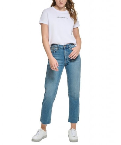 Petite Cotton Crewneck Tee White $15.77 Tops