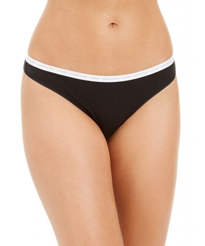 CK One Cotton Singles Thong Underwear QD3783 Black $10.95 Panty