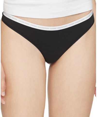 CK One Cotton Singles Thong Underwear QD3783 Black $10.95 Panty