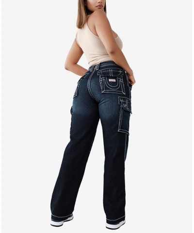 Women's Military Big T Cargo Stretch Jeans Rouge $63.41 Jeans