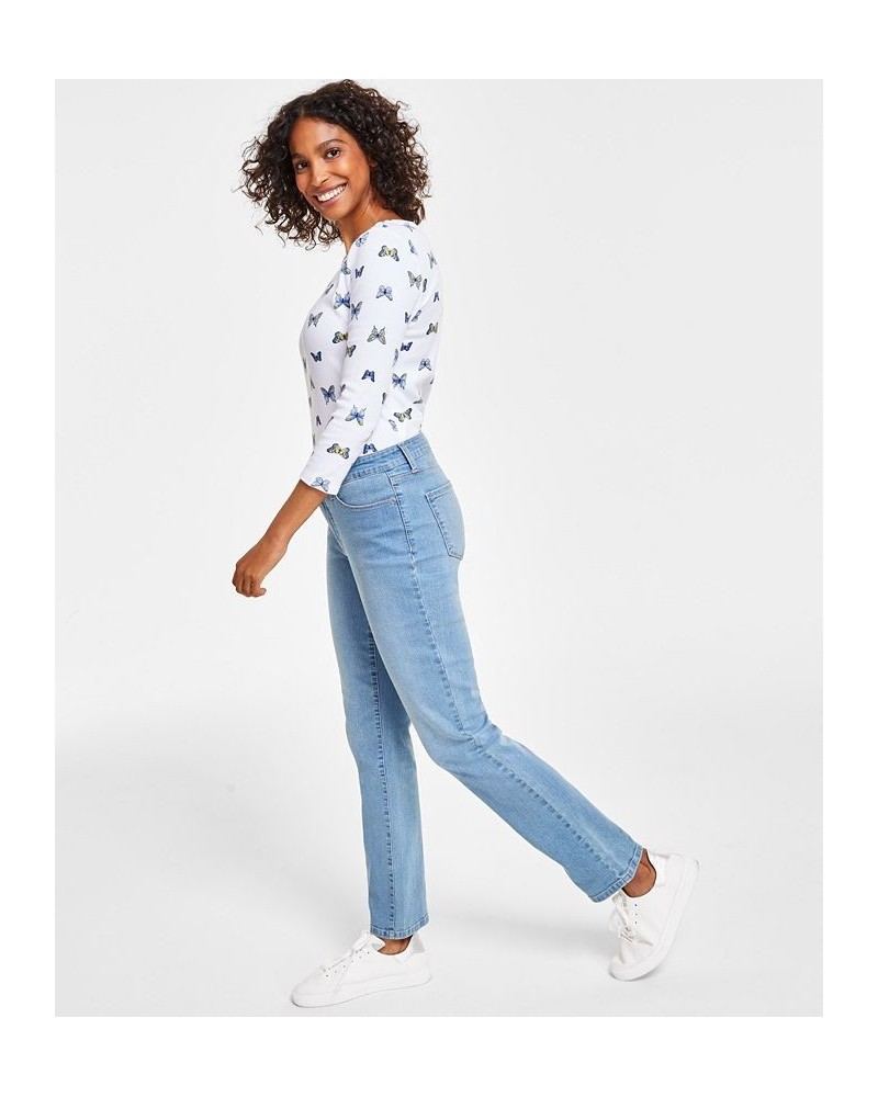 Women's Lexington Tummy Control Straight-Leg Jeans Niagara Wash $12.50 Jeans