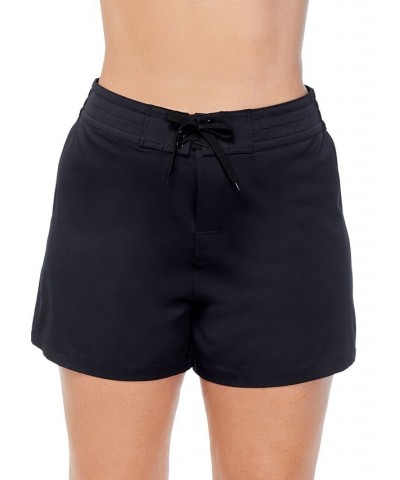 Plus Size Beach Board Shorts Black $26.95 Swimsuits