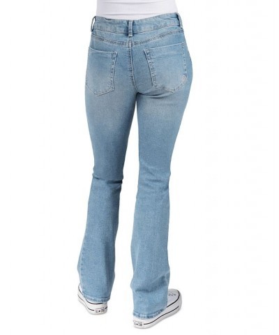 Juniors' Seamed High-Rise Bootcut Jeans Med Blue $15.81 Jeans