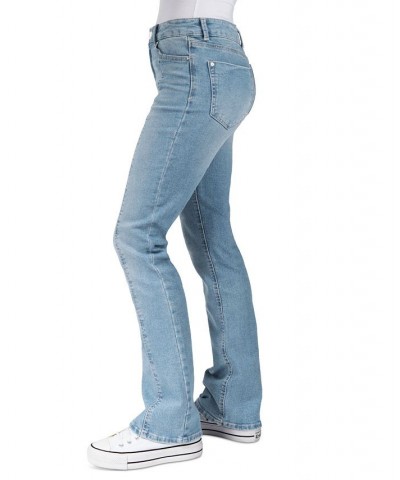 Juniors' Seamed High-Rise Bootcut Jeans Med Blue $15.81 Jeans