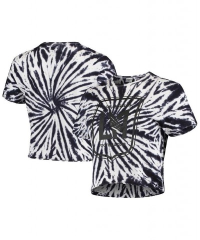 Women's Black LAFC Tie Dye Crop T-shirt Black $23.85 Tops