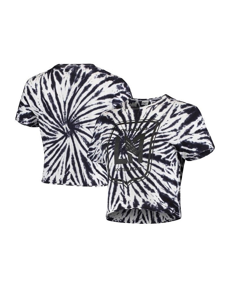 Women's Black LAFC Tie Dye Crop T-shirt Black $23.85 Tops