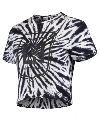 Women's Black LAFC Tie Dye Crop T-shirt Black $23.85 Tops